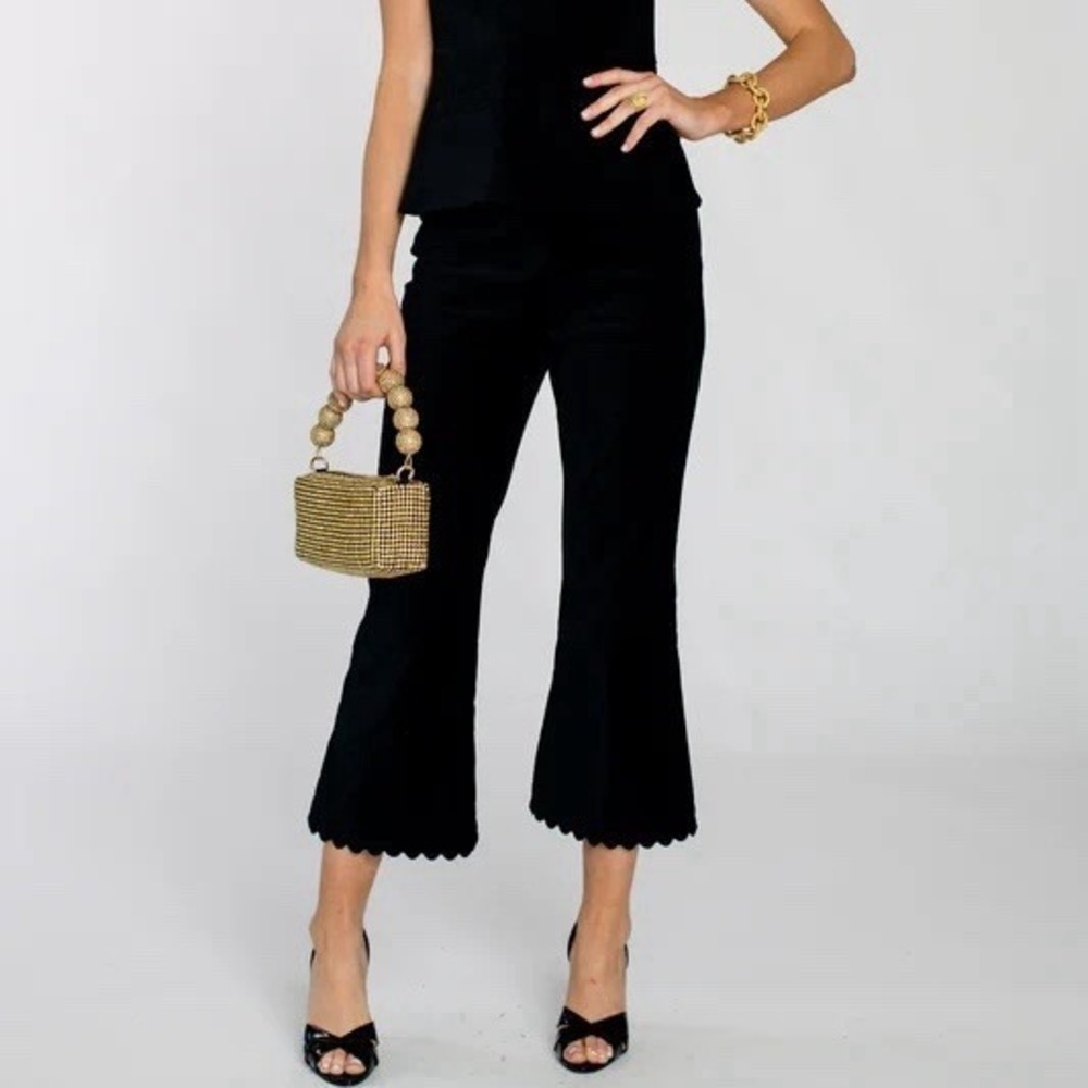 NWT ELIZABETH JAMES THE LABEL Jojo Pant in Black Velvet Sz M